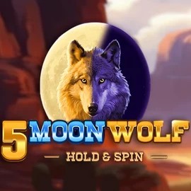 5 Moon Wolf slot logo by Apparat Gaming at PricedUp Casino5 Moon Wolf