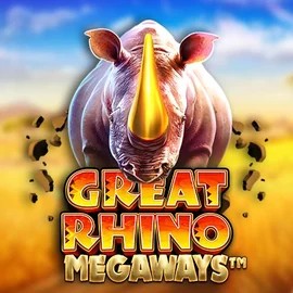 Great Rhino Megaways slot logo by Pragmatic Play at PricedUp Casino