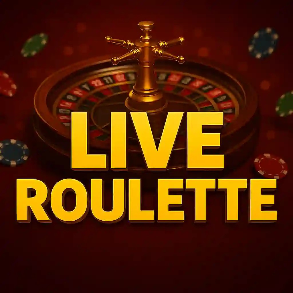 Live Roulette slot logo by Evolution at PricedUp Casino