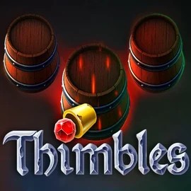 Thimbles slot logo by Evoplay at PricedUp CasinoThimbles